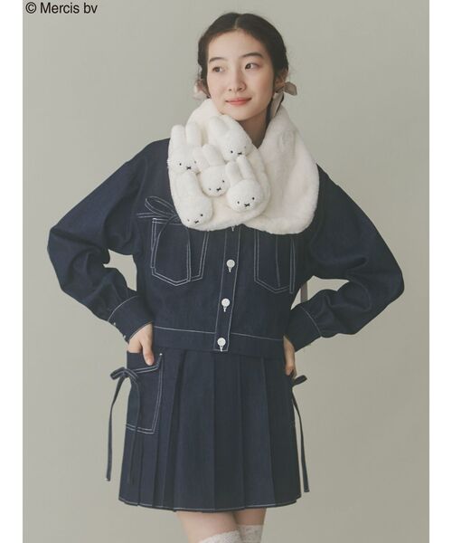 merry jenny（メリージェニー）の「【ZOZO限定】もこもこmiffyティペット（マフラー・レディース・アイボリー・FREE）」の4枚目の写真