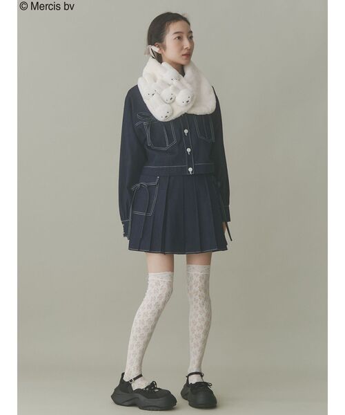 merry jenny（メリージェニー）の「【ZOZO限定】もこもこmiffyティペット（マフラー・レディース・アイボリー・FREE）」の5枚目の写真