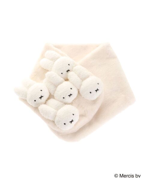 もこもこmiffyティペット　ミッフィー　ホワイト　白　マフラー ZOZO限定】もこもこmiffyティペット（マフラー）｜merry jenny