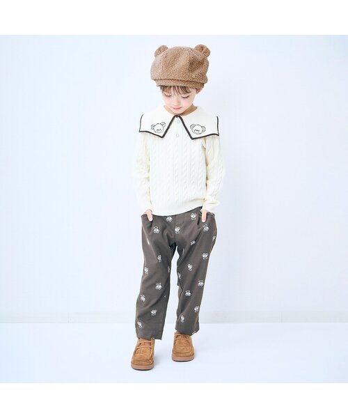 apres les cours(アプレレクール)の「tiny bear ボアベレー帽(ハンチング/ベレー帽・キッズ・アイボリー/ベージュ・48/50/54)」の17枚目の写真