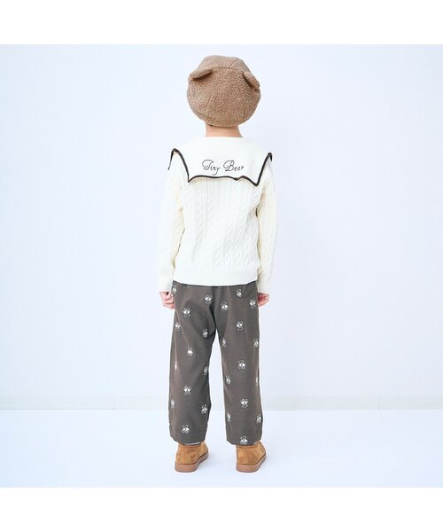 apres les cours(アプレレクール)の「tiny bear ボアベレー帽(ハンチング/ベレー帽・キッズ・アイボリー/ベージュ・48/50/54)」の18枚目の写真