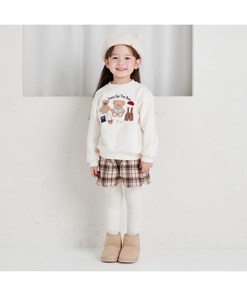 apres les cours(アプレレクール)の「tiny bear ボアベレー帽(ハンチング/ベレー帽・キッズ・アイボリー/ベージュ・48/50/54)」の19枚目の写真