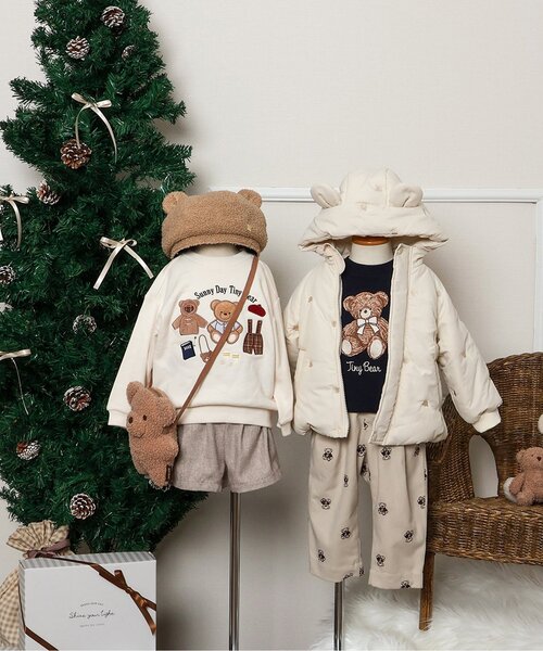 apres les cours(アプレレクール)の「tiny bear ボアベレー帽(ハンチング/ベレー帽・キッズ・アイボリー/ベージュ・48/50/54)」の14枚目の写真