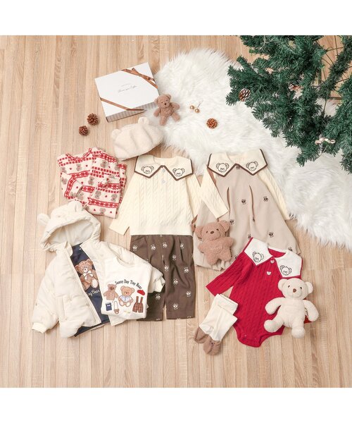 apres les cours(アプレレクール)の「tiny bear ボアベレー帽(ハンチング/ベレー帽・キッズ・アイボリー/ベージュ・48/50/54)」の5枚目の写真