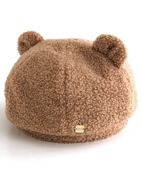 apres les cours(アプレレクール)の「tiny bear ボアベレー帽(ハンチング/ベレー帽・キッズ・アイボリー/ベージュ・48/50/54)」の6枚目の写真