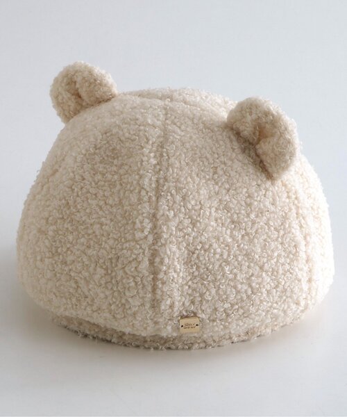 apres les cours(アプレレクール)の「tiny bear ボアベレー帽(ハンチング/ベレー帽・キッズ・アイボリー/ベージュ・48/50/54)」の9枚目の写真