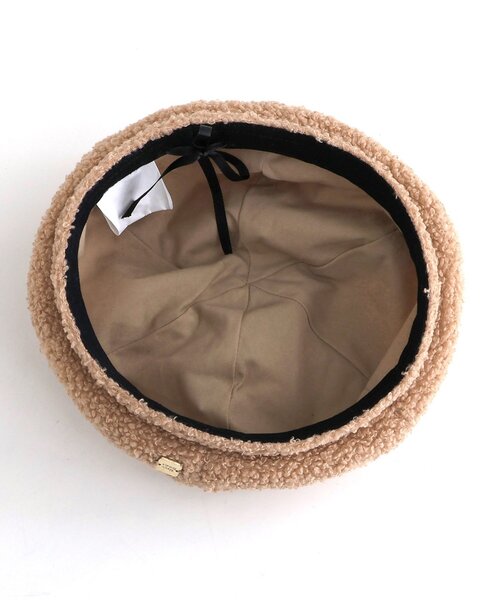 apres les cours(アプレレクール)の「tiny bear ボアベレー帽(ハンチング/ベレー帽・キッズ・アイボリー/ベージュ・48/50/54)」の16枚目の写真
