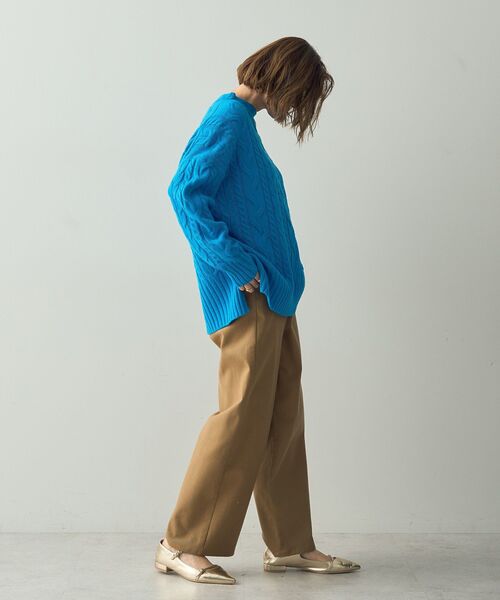 YECCA VECCA(イェッカヴェッカ)の「ケーブルニット(ニット/セーター・レディース・ベージュ/ライトブルー/チャコールグレー・FREE)」の22枚目の写真