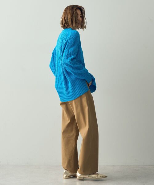 YECCA VECCA(イェッカヴェッカ)の「ケーブルニット(ニット/セーター・レディース・ベージュ/ライトブルー/チャコールグレー・FREE)」の21枚目の写真