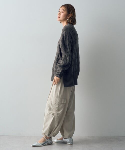 YECCA VECCA(イェッカヴェッカ)の「ケーブルニット(ニット/セーター・レディース・ベージュ/ライトブルー/チャコールグレー・FREE)」の10枚目の写真