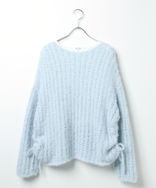 GLOBAL WORK(グローバルワーク)の「2SETリボンニット/AND YUA ANY/147489(ニット/セーター・キッズ・ミント/サックスブルー/アイボリー・FREE)」の6枚目の写真