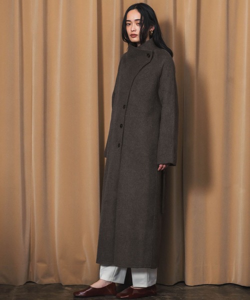 ELFRANK（エルフランク）の「ウールコート スタンドカラーロングコート