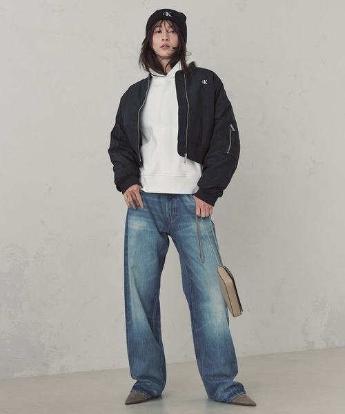 Calvin Klein(カルバン・クライン)の「モノグラムロゴニット帽(ニットキャップ/ビーニー・メンズ・グレー/ブラック・FREE)」の8枚目の写真