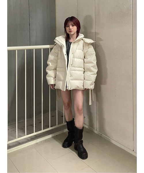 セール】【GANNI / ガニー】 Tech Seersucker Oversized Puffer J