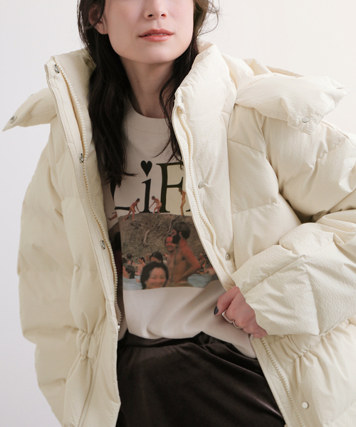 ガニー　GANNI トラックジャケット セール】【GANNI / ガニー】 Tech Seersucker Oversized Puffer J