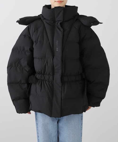 ガニー　GANNI トラックジャケット セール】【GANNI / ガニー】 Tech Seersucker Oversized Puffer J
