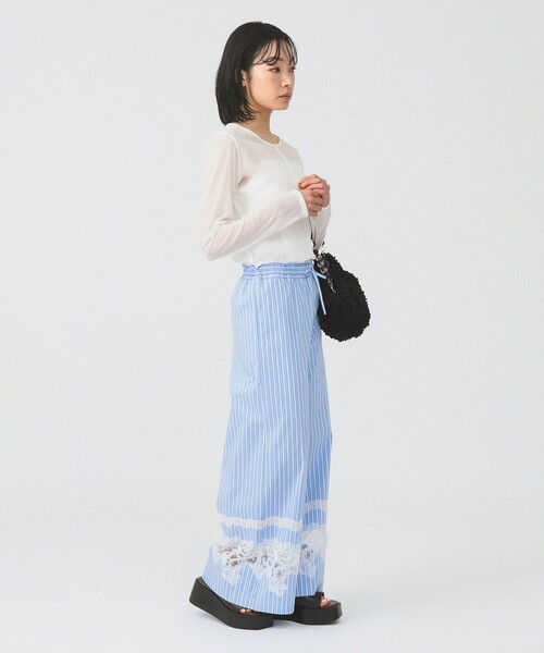 Ray BEAMS（レイビームス）の「シアー センター シーム Tシャツ（Tシャツ/カットソー・レディース・ホワイト/ライトブルー/ブラック・ONE SIZE）」の20枚目の写真