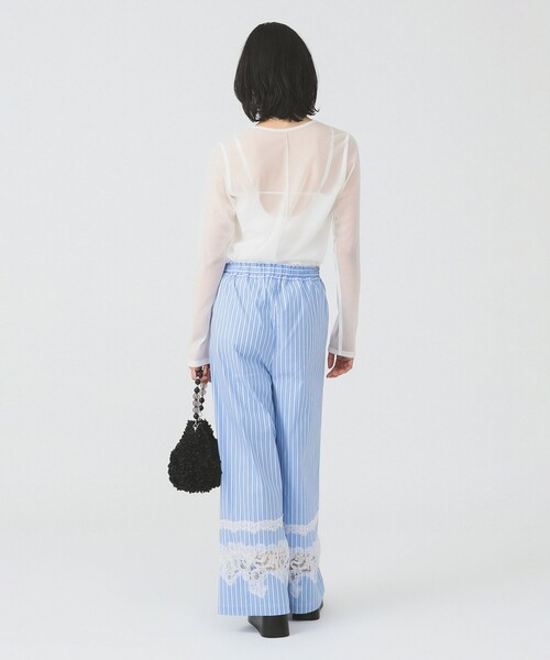 Ray BEAMS（レイビームス）の「シアー センター シーム Tシャツ（Tシャツ/カットソー・レディース・ホワイト/ライトブルー/ブラック・ONE SIZE）」の19枚目の写真