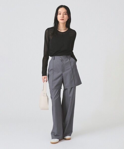 Ray BEAMS（レイビームス）の「シアー センター シーム Tシャツ（Tシャツ/カットソー・レディース・ホワイト/ライトブルー/ブラック・ONE SIZE）」の14枚目の写真