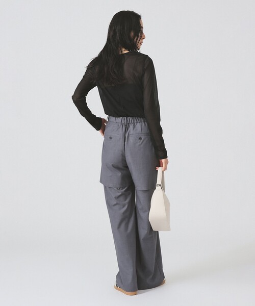 Ray BEAMS（レイビームス）の「シアー センター シーム Tシャツ（Tシャツ/カットソー・レディース・ホワイト/ライトブルー/ブラック・ONE SIZE）」の12枚目の写真