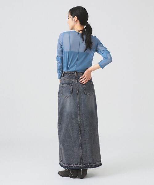 Ray BEAMS（レイビームス）の「シアー センター シーム Tシャツ（Tシャツ/カットソー・レディース・ホワイト/ライトブルー/ブラック・ONE SIZE）」の8枚目の写真