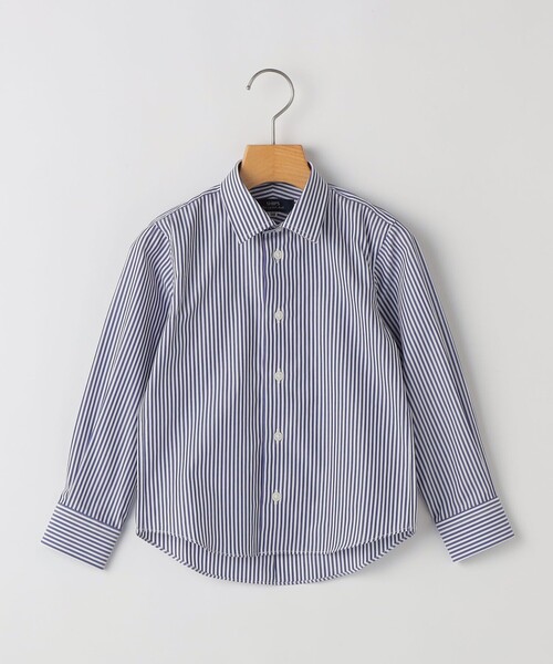 SHIPS(シップス)の「SHIPS KIDS:100~130cm / ストライプ レギュラーカラー シャツ(シャツ/ブラウス・キッズ・ライトグリーン/ブルー・130/120/110/100)」の2枚目の写真