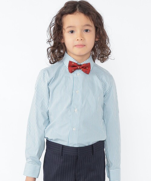 SHIPS(シップス)の「SHIPS KIDS:100~130cm / ストライプ レギュラーカラー シャツ(シャツ/ブラウス・キッズ・ライトグリーン/ブルー・130/120/110/100)」の4枚目の写真