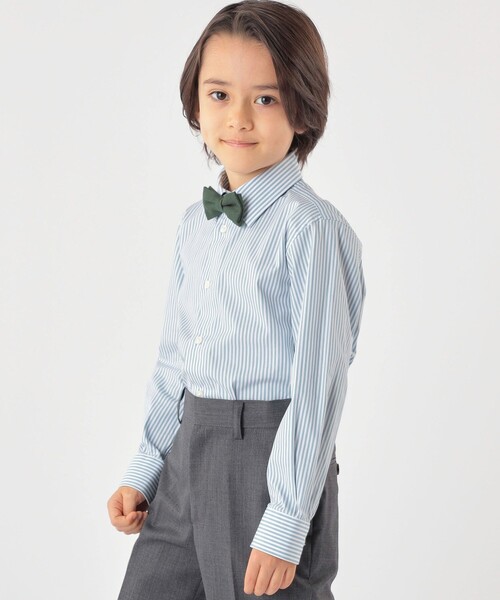 SHIPS(シップス)の「SHIPS KIDS:100~130cm / ストライプ レギュラーカラー シャツ(シャツ/ブラウス・キッズ・ライトグリーン/ブルー・130/120/110/100)」の8枚目の写真