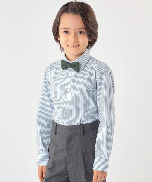 SHIPS(シップス)の「SHIPS KIDS:100~130cm / ストライプ レギュラーカラー シャツ(シャツ/ブラウス・キッズ・ライトグリーン/ブルー・130/120/110/100)」の9枚目の写真