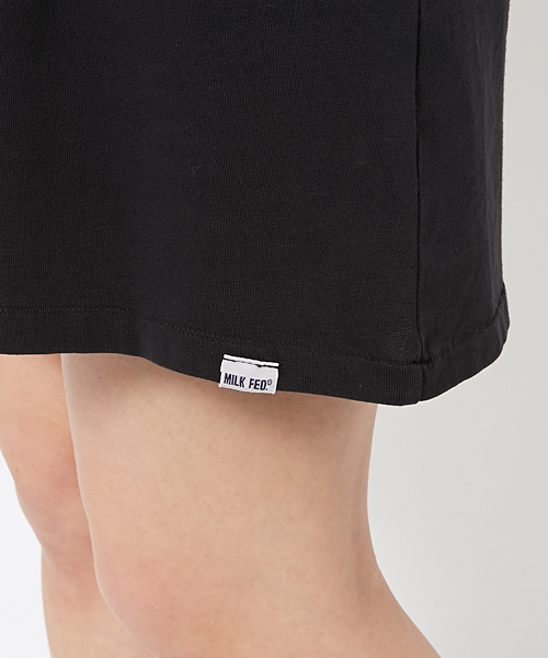 MILKFED.（ミルクフェド）の「SKARGORN BIG TEE　DRESS（スカルゴーン/コラボ/オーバーサイズ/ドレス/ワンピース）（ワンピース・レディース・ホワイト/ブラック・ONE SIZE）」の5枚目の写真