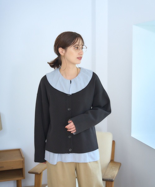 studio CLIP(スタディオクリップ)の「エアリーフリルブラウス(シャツ/ブラウス・レディース・アイボリー/ライトブルー/チャコール・FREE)」の10枚目の写真