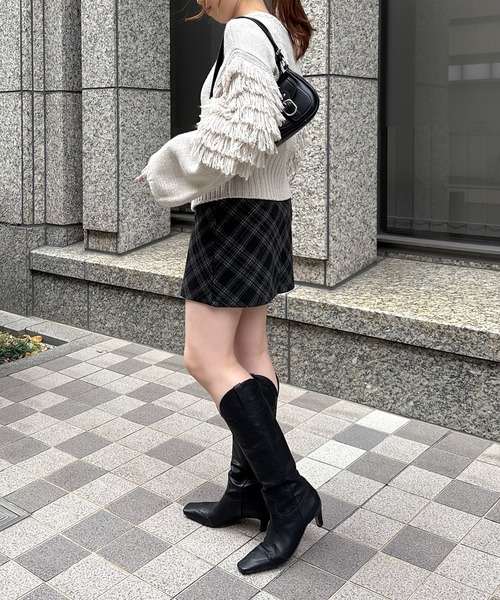 nomnom（ノムノム）の「【nomnom】チェックミニスカート（スカート・レディース・ブラック/ネイビー/ブラウン・FREE）」の11枚目の写真