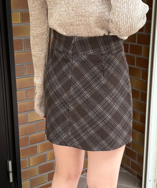 nomnom（ノムノム）の「【nomnom】チェックミニスカート（スカート・レディース・ブラック/ネイビー/ブラウン・FREE）」の15枚目の写真