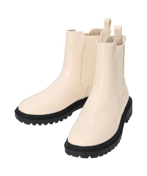 ehka sopo（エヘカソポ）の「サイドゴアブーツ（ブーツ・レディース・ブラック/キナリ・L/M）」の13枚目の写真