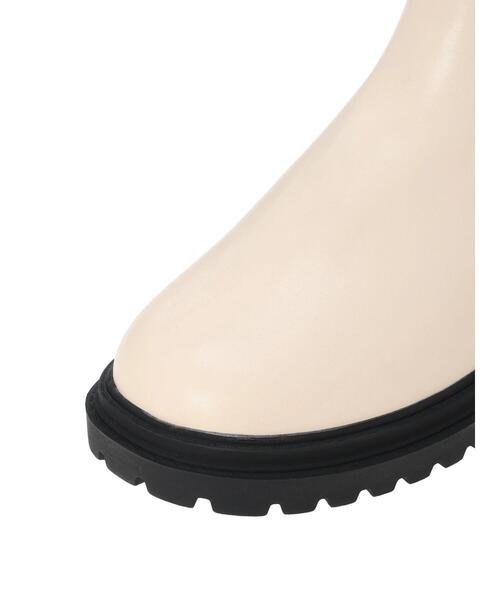 ehka sopo（エヘカソポ）の「サイドゴアブーツ（ブーツ・レディース・ブラック/キナリ・L/M）」の16枚目の写真