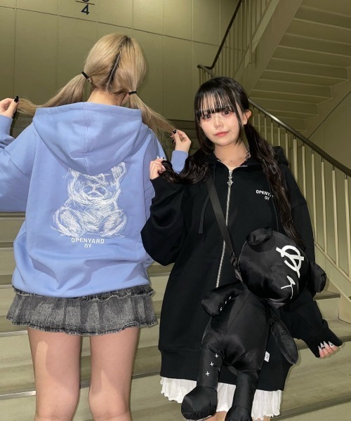 OY/オーワイ』 EMBROIDERED SKETCH DOLLY HOODIE ZIP UP/ エンブ