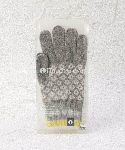 one'sterrace(ワンズテラス)の「【あったか】iTouch グローブ パターン(手袋・レディース・グレー系4・00)」の7枚目の写真
