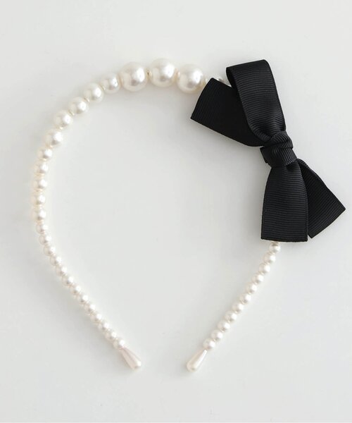 ご購入予定者様ありです　新品未使用 カチューシャ リボン パール パールリボンカチューシャ（カチューシャ）｜apres les cours