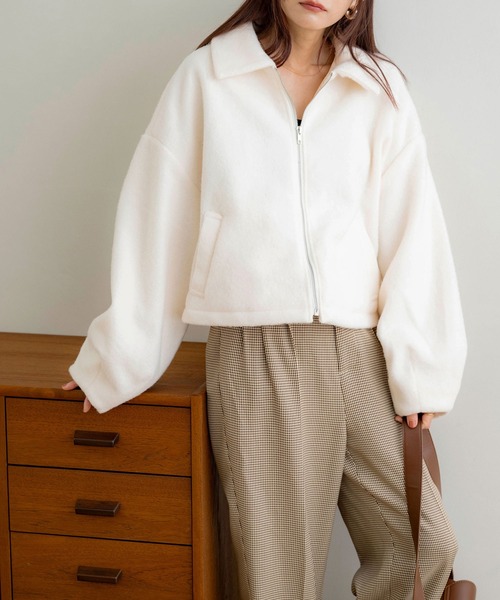 【NOAHL】フェイクウールショートブルゾン