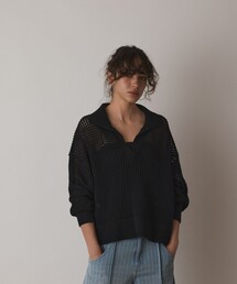 Diagram | メッシュVネックニットトップ(ニット/セーター)