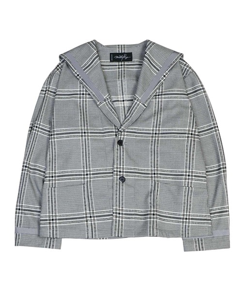 チェックセーラーセットアップブルーMILK BOYミルクボーイ MILKBOY