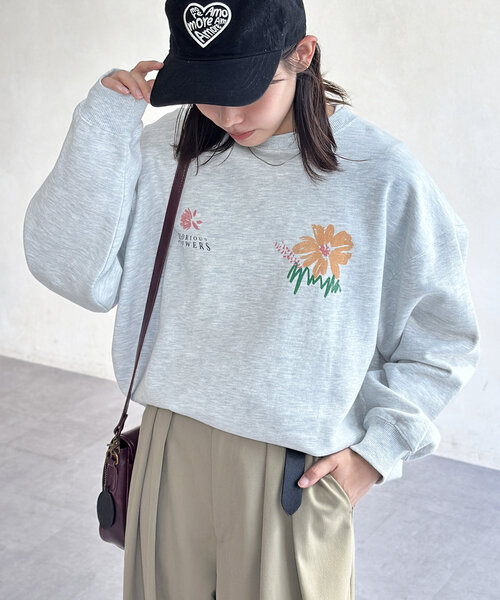 CPCM(シーピーシーエム)の「パウダー加工裏毛スウェット(Tシャツ/カットソー・レディース・ブラック/ブラック系その他2/ブラック系その他3/ホワイト系その他2/ブラック系その他/ホワイト系その他/ホワイト/ホワイト系その他3・MEDIUM/LARGE)」の2枚目の写真