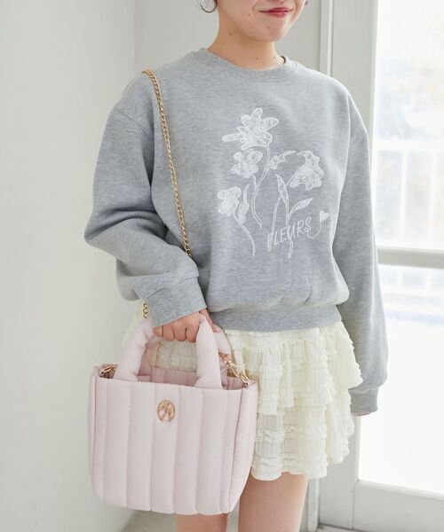 MAJESTIC LEGON(マジェスティックレゴン)の「キルティングパファーバッグ(ショルダーバッグ・レディース・ブルー/ピンク/アイボリー・FREE)」の3枚目の写真