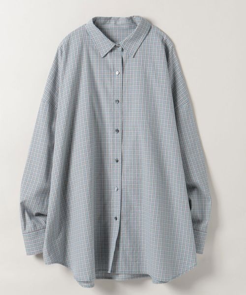 JEANASIS(ジーナシス)の「コットンチェックBIGシャツ/321932(シャツ/ブラウス・レディース・パープル系その他/ネイビー系/グレー系その他/ブルー系その他・FREE)」の22枚目の写真