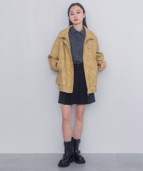 JEANASIS(ジーナシス)の「コットンチェックBIGシャツ/321932(シャツ/ブラウス・レディース・パープル系その他/ネイビー系/グレー系その他/ブルー系その他・FREE)」の14枚目の写真