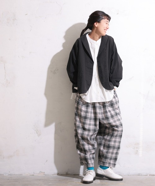 soulberry（ソウルベリー）の「パンナコッタのチェックなパンツ（その他パンツ・レディース・ライトグレー系・LL/3L/4L/5L/M/L）」の13枚目の写真