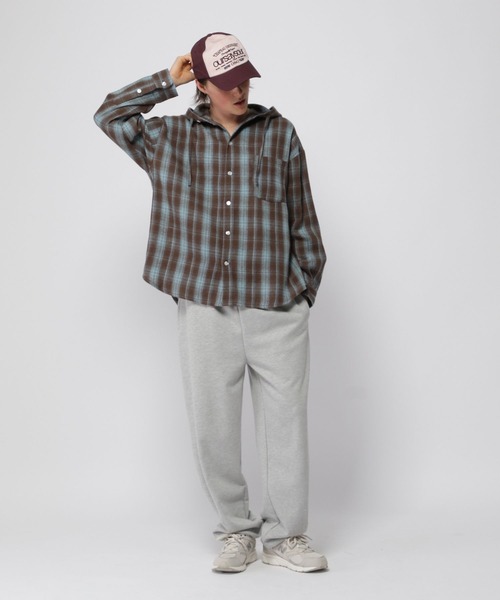 3.3 Field Trip (3.3フィールドトリップ)の「3.3 Field Trip/フードチェックシャツ(シャツ/ブラウス・メンズ・ブラック/ブラウン・FREE)」の3枚目の写真