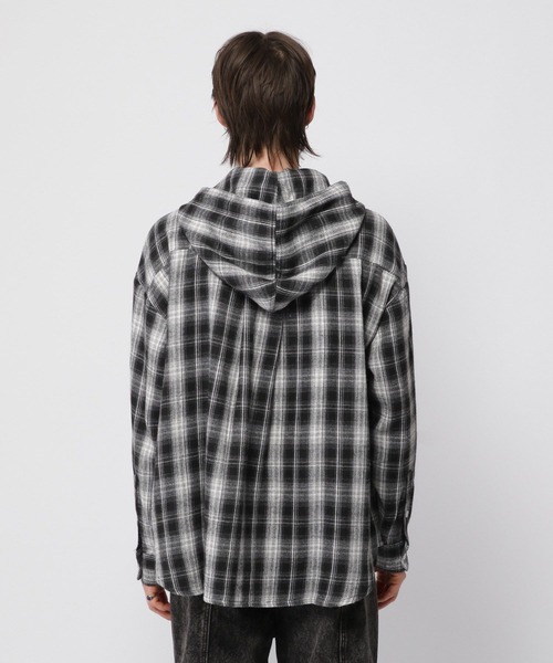 3.3 Field Trip (3.3フィールドトリップ)の「3.3 Field Trip/フードチェックシャツ(シャツ/ブラウス・メンズ・ブラック/ブラウン・FREE)」の16枚目の写真