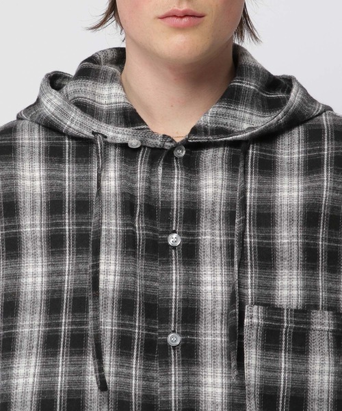 3.3 Field Trip (3.3フィールドトリップ)の「3.3 Field Trip/フードチェックシャツ(シャツ/ブラウス・メンズ・ブラック/ブラウン・FREE)」の17枚目の写真