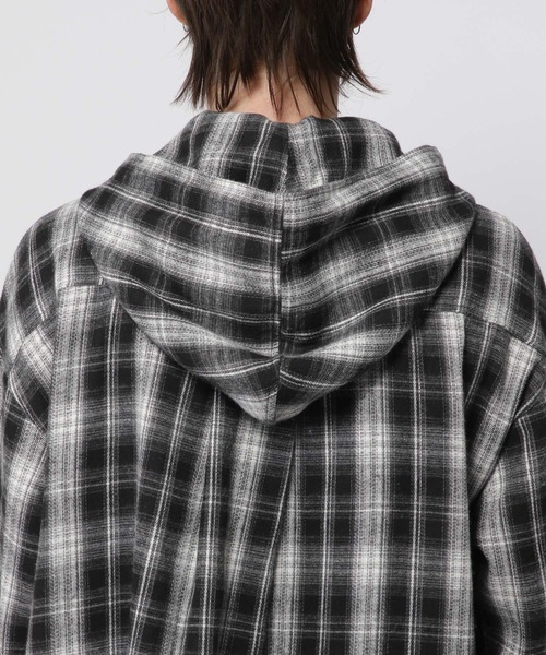 3.3 Field Trip (3.3フィールドトリップ)の「3.3 Field Trip/フードチェックシャツ(シャツ/ブラウス・メンズ・ブラック/ブラウン・FREE)」の21枚目の写真